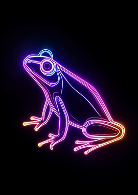 Neon Frog Illustration