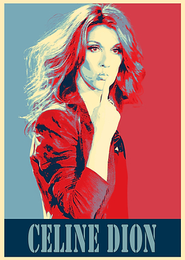 Celine Dion Pop Art Poster