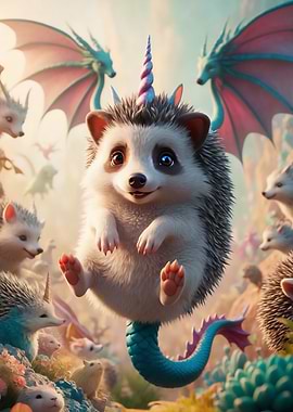 Unicorn Dragon Winged Hedgehog