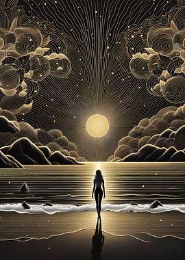 Golden Sunset Seascape