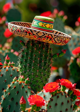 Sombrero on Cactus