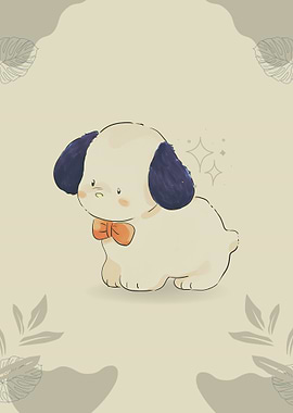 Cute Puppy with Bowtie