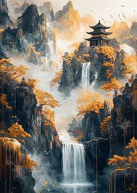 Golden Waterfall Temple