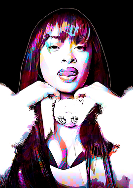 Ice Spice Pop Art Portrait