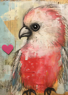 Valentine Pink Cockatoo Painting