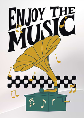 Enjoy the Music Vintage Phonograph