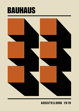 Bauhaus Geometric Poster