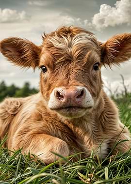 Calf in a Field