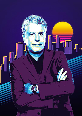 Anthony Bourdain80s Retro Art
