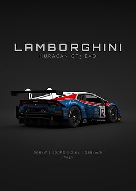 LamboHuracan GT3 ACC No.12 - Back - Specs
