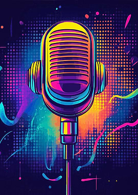 Retro Microphone Music