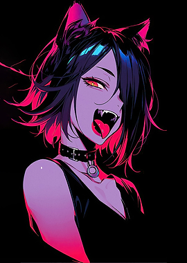 Anime Cat Girl Portrait