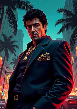 Miami Vice Inspired Art