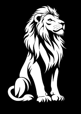 Animal White Lion Art