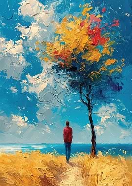 Man Contemplating the Sea