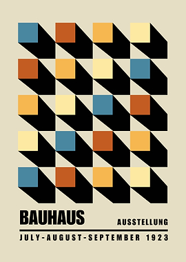 Bauhaus Geometric Poster