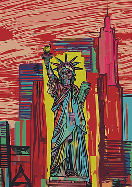 Urban Art Statue of Liberty NYC