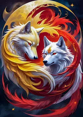 White Wolves and Celestial Flames