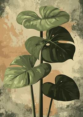 Botanical Monstera Posters for Every Interior | Monstera Leaf Art Print