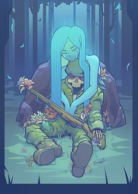 Ghostly Embrace for a Fallen Soldier