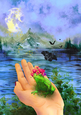 Frog with Flower Crown