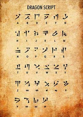 Dragon Script Alphabet
