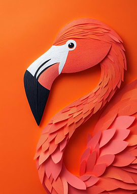 Paper Flamingo Art