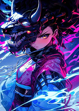 Anime Girl with Mask