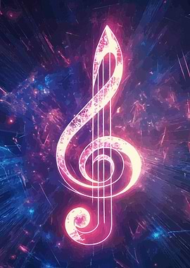 musical notes neon
