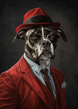 American Staffordshire Terrier Suit and Hat
