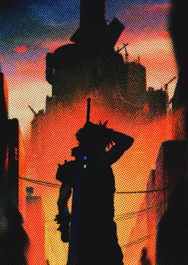 Silhouette in a Cityscape