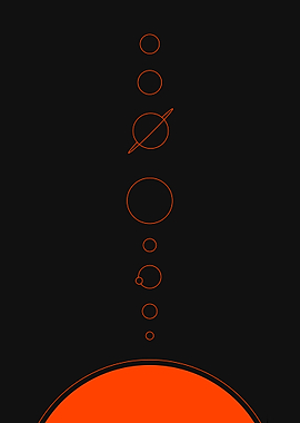 Solar System Minimalist Art