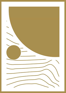 Abstract Gold Shapes