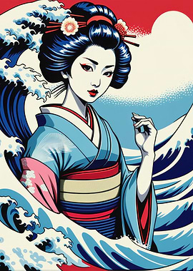 Geisha and the Wave