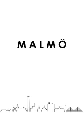 Malmö Skyline Print