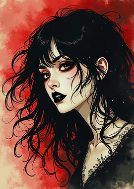 Dark-Haired Woman Portrait