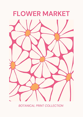 Daisy Flower Market Print