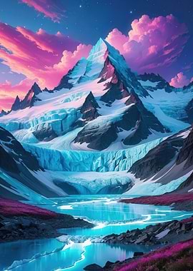 Snowy Mountain Landscape