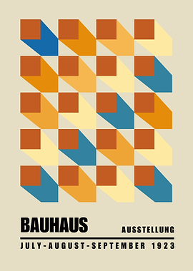 Bauhaus Geometric Poster