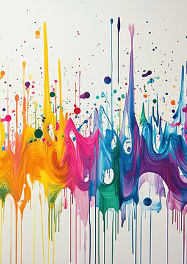 Abstract Dripping Paint