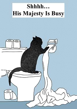 funny Cat Toilet Trouble