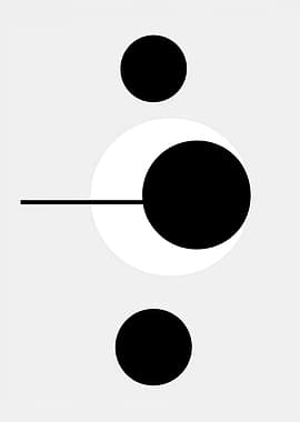 Minimalist Bauhaus Black and White Circles