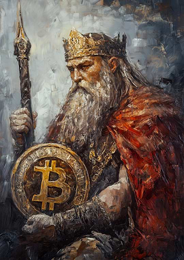 Bitcoin King Painting