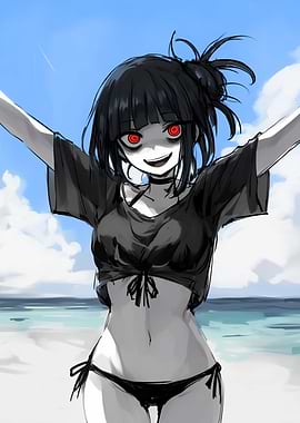 Anime Girl Beach Pose