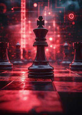 Black King Chess Piece