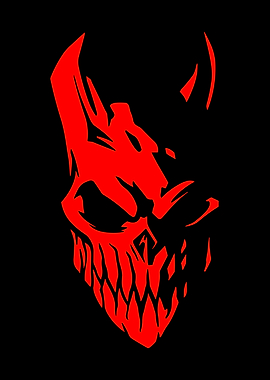 Red Skull Demon Graphic