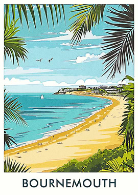 Bournemouth Beach Illustration