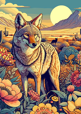 Coyote in Desert