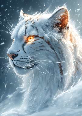 White Tiger in Snow