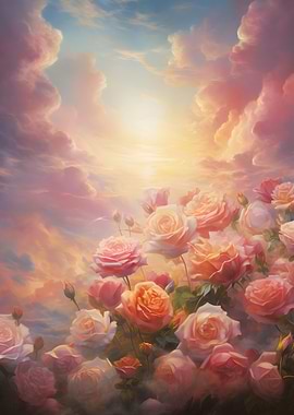 Pink Roses Sunset
